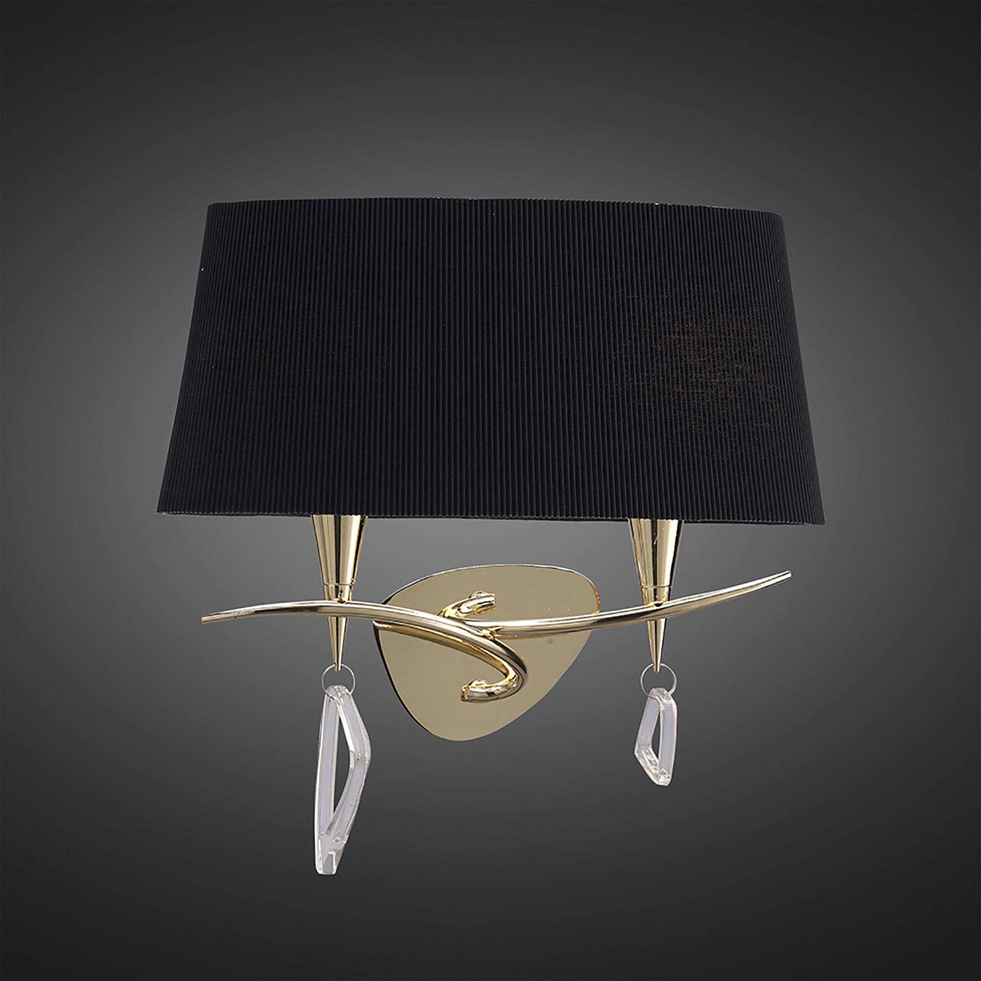 Mara French Gold-Black Wall Lights Mantra Armed Wall Lights Mara French Gold-Black Wall Lights Mantra Armed Wall Lights